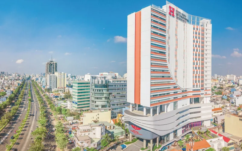 Hong Bang International University's Ship of Knowledge campus building in Ho Chi Minh City
